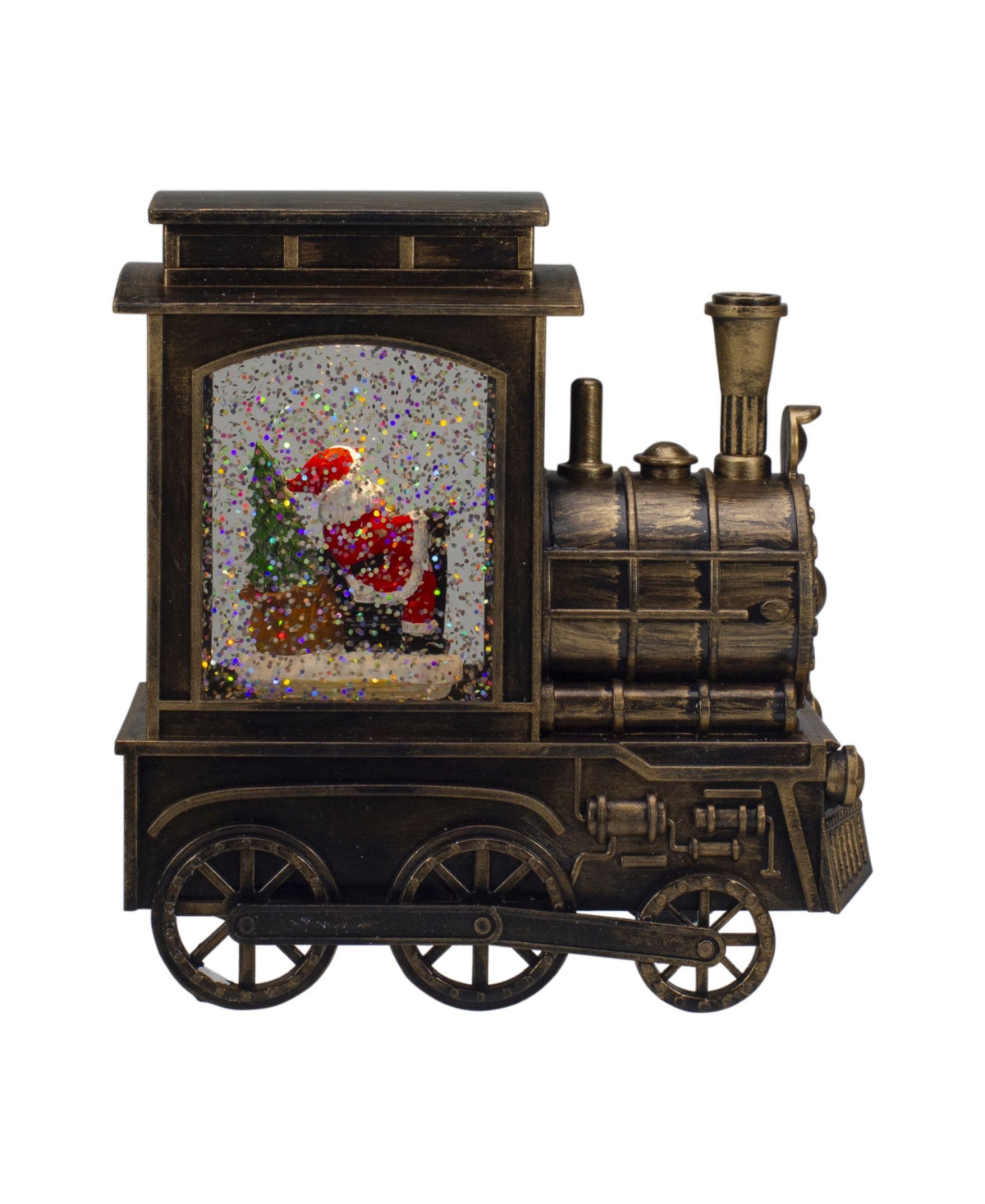 Train Christmas Snow Globe with Santa