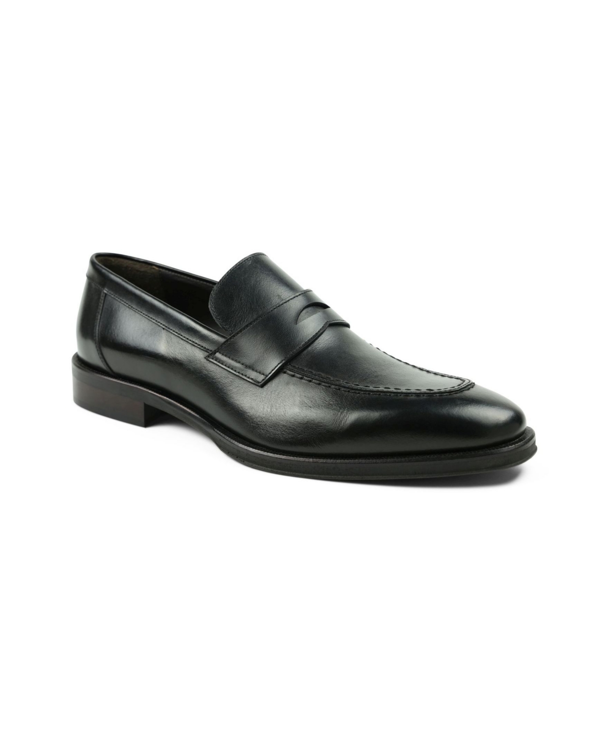 Shop Bruno Magli Men's Nathan Loafer Shoes In Black Calf