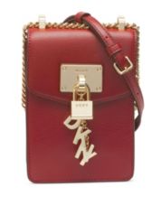 DKNY Small Zip Crossbody Bag in Red