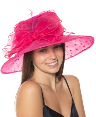 Bellissima Millinery Collection - Dot Organza Wide-Brim Hat