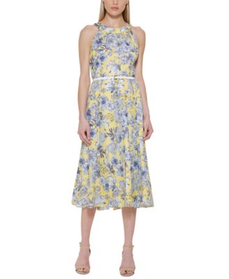 tommy hilfiger yellow floral dress