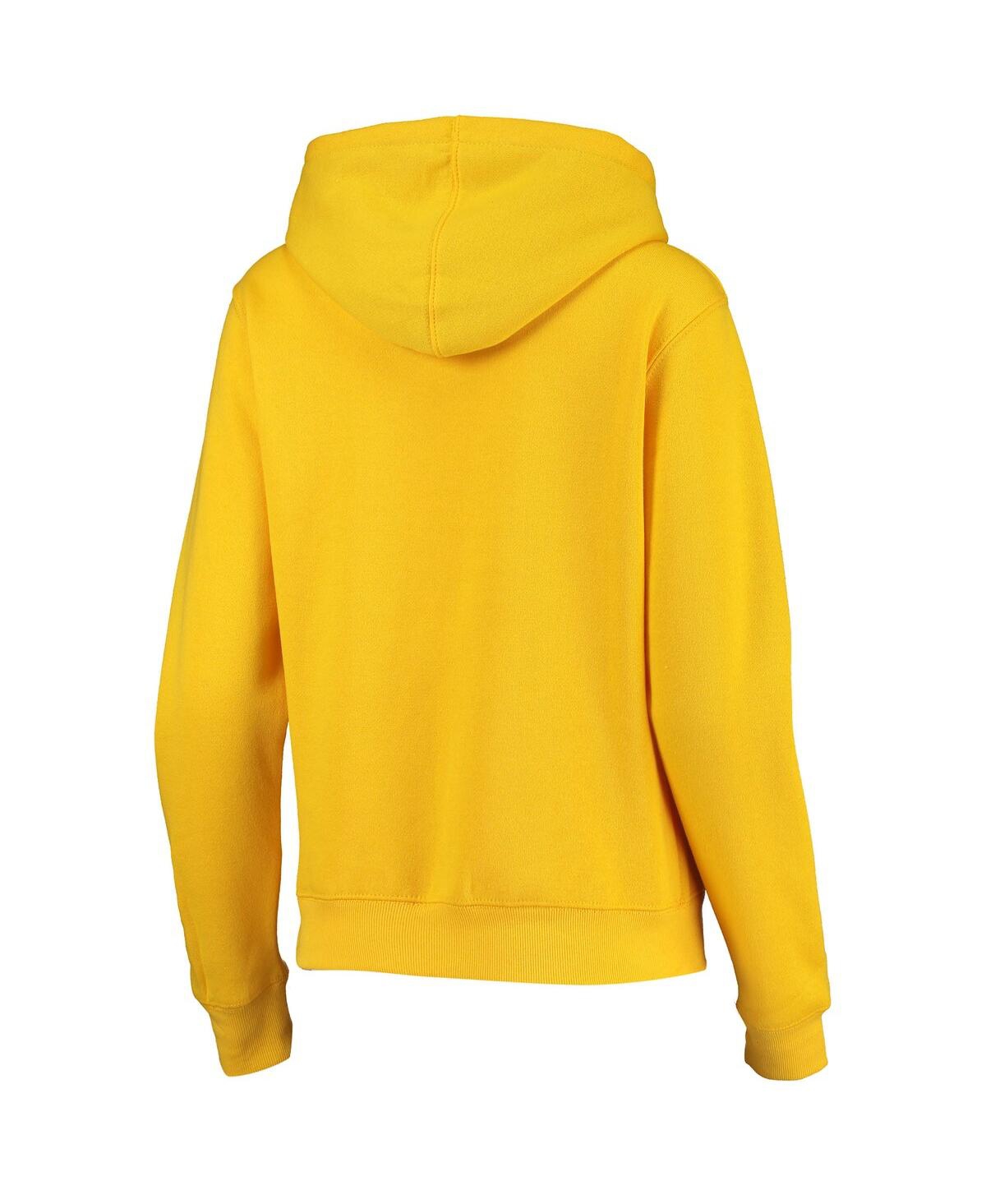 Colosseum Women's Maize Michigan Wolverines Arch And Logo 1 Pullover Hoodie In Maize