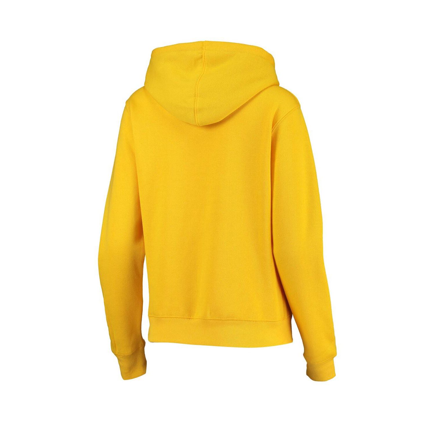 Women's Maize Michigan Wolverines Arch and Logo 1 Pullover Hoodie