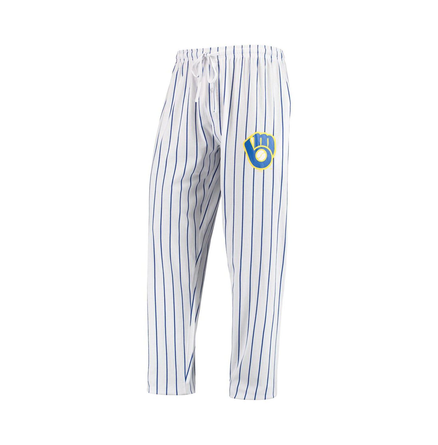 Мужские брюки Concepts Sport White, Navy Milwaukee Brewers Vigor Lounge Pant — фото 1