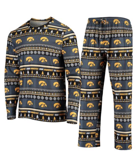 Мужской комплект для сна Concepts Sport Iowa Hawkeyes Ugly Sweater, Black