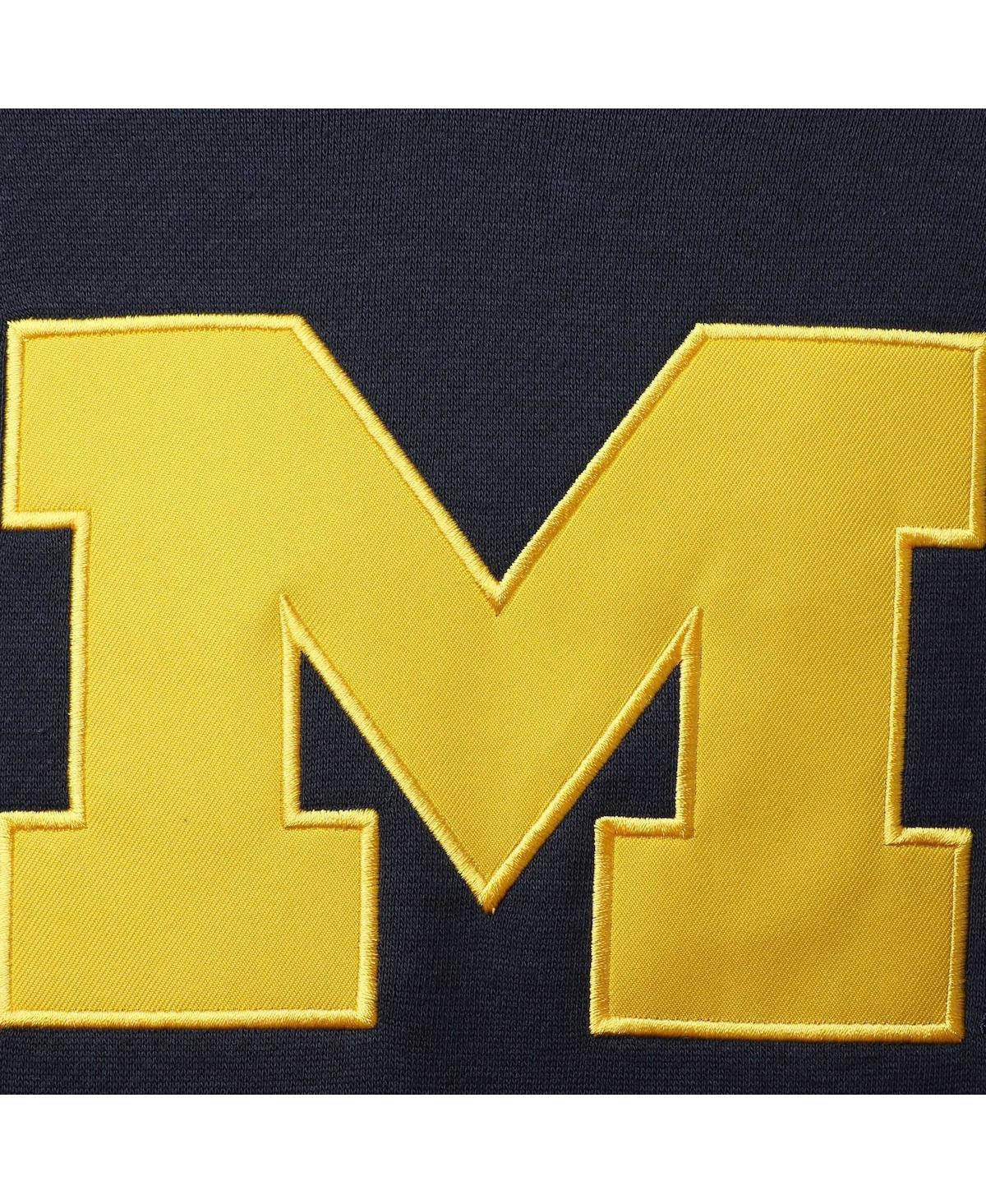 Colosseum Navy Michigan Wolverines Campanile Pullover Sweatshirt In Navy