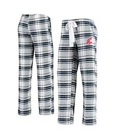 Women's Charcoal, Gray Washington State Cougars Accolade Flannel Pants