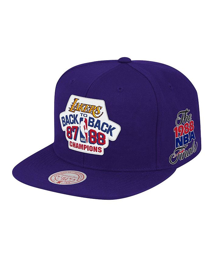 Men's Los Angeles Lakers Mitchell & Ness Purple Hardwood Classics Under  Finals Snapback Hat