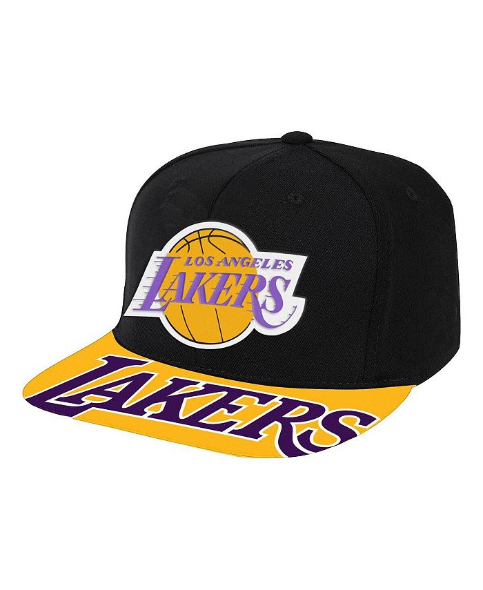 Mitchell & Ness Men's Black and Yellow Los Angeles Lakers Hardwood ...