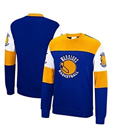 Men's Royal Golden State Warriors Perfect Season Fleece Pullover Sweatshirt