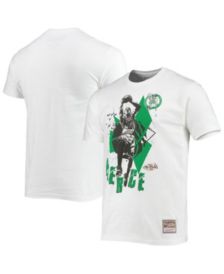 Women's Mitchell & Ness Black/White Boston Celtics Hardwood Classics  Tie-Dye Cropped T-Shirt