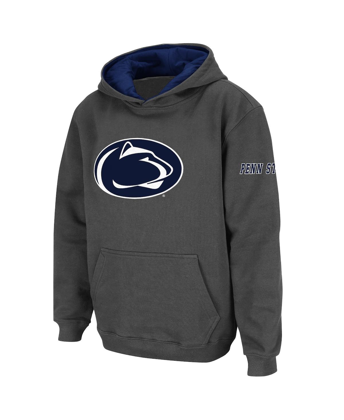 Big BoysPenn State Nittany Lions Big Logo Pullover Hoodie - Charcoal