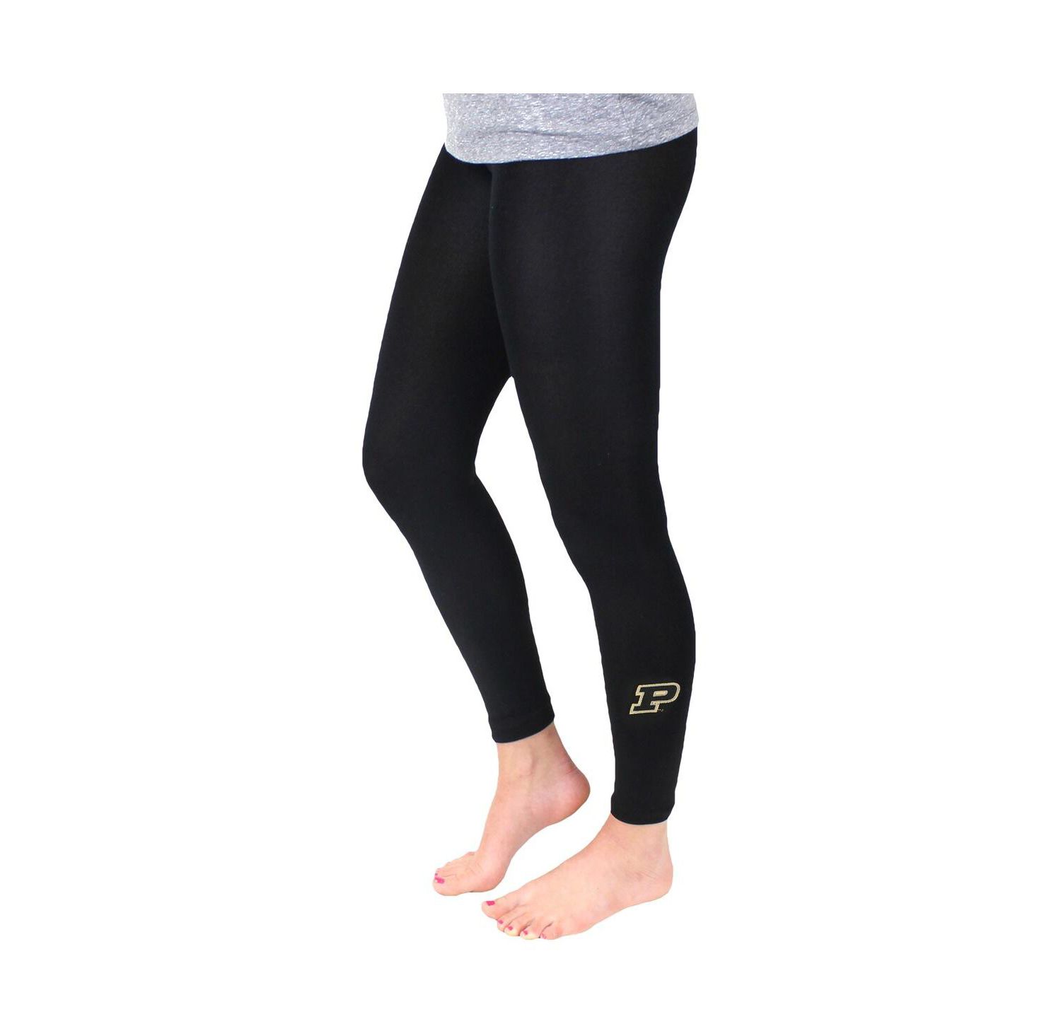Women's Black Purdue Boilermakers Fleece Leggings