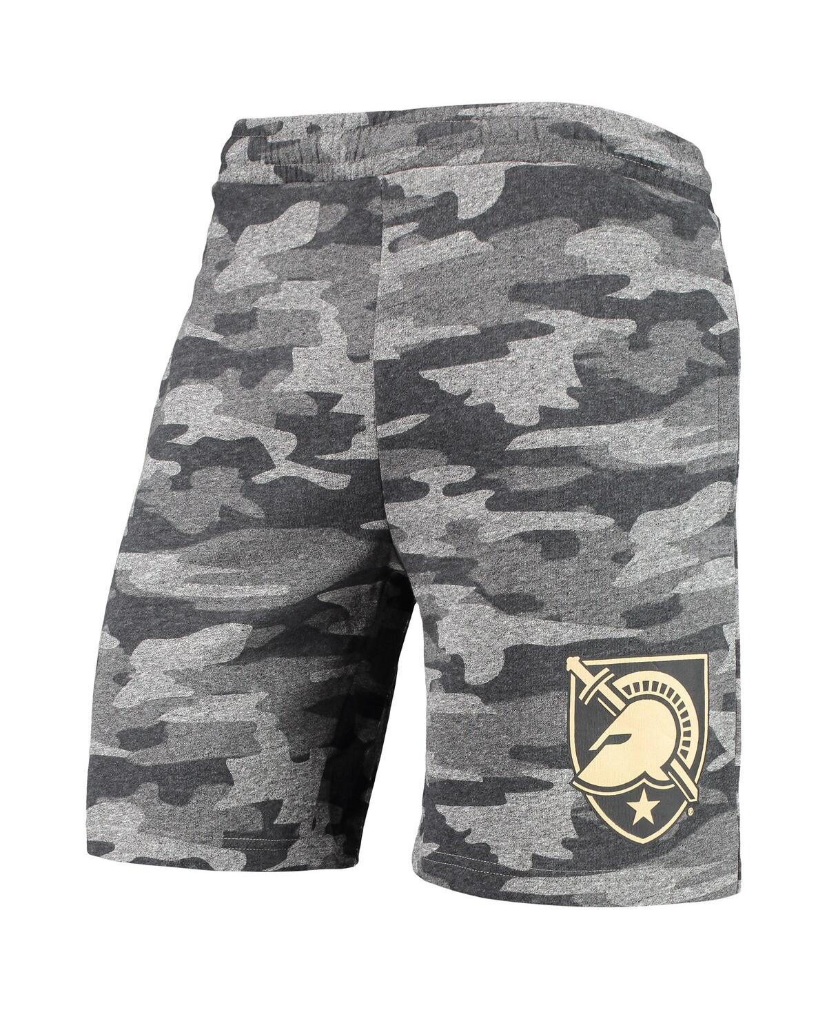 Shop Concepts Sport Men's Charcoal And Gray Army Black Knights Camo Backup Terry Jam Lounge Shorts In Charcoal,gray
