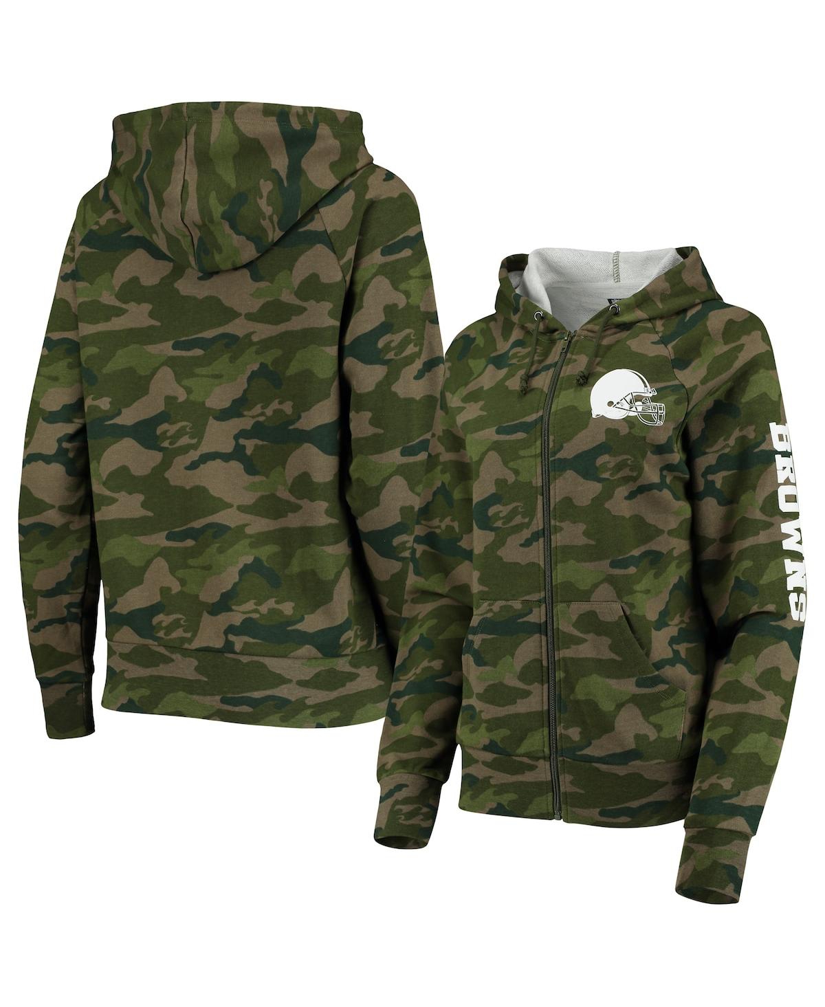 Women'sCleveland Browns Raglan Full-Zip Hoodie - Camo