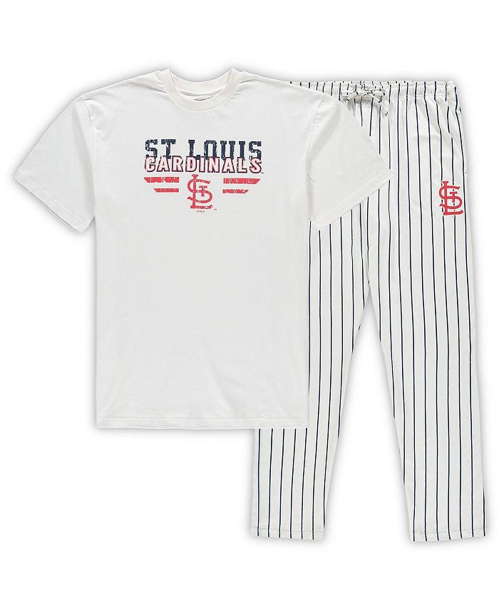 Concepts Sport Men's White, Navy St. Louis Cardinals Big and Tall