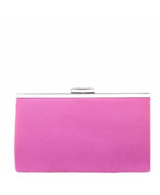 Women's Pleated Stain Crystal Frame Clutch