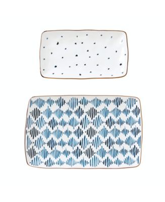Lenox Blue Bay 2 Pc. Porcelain Nesting Platter Set - Macy's