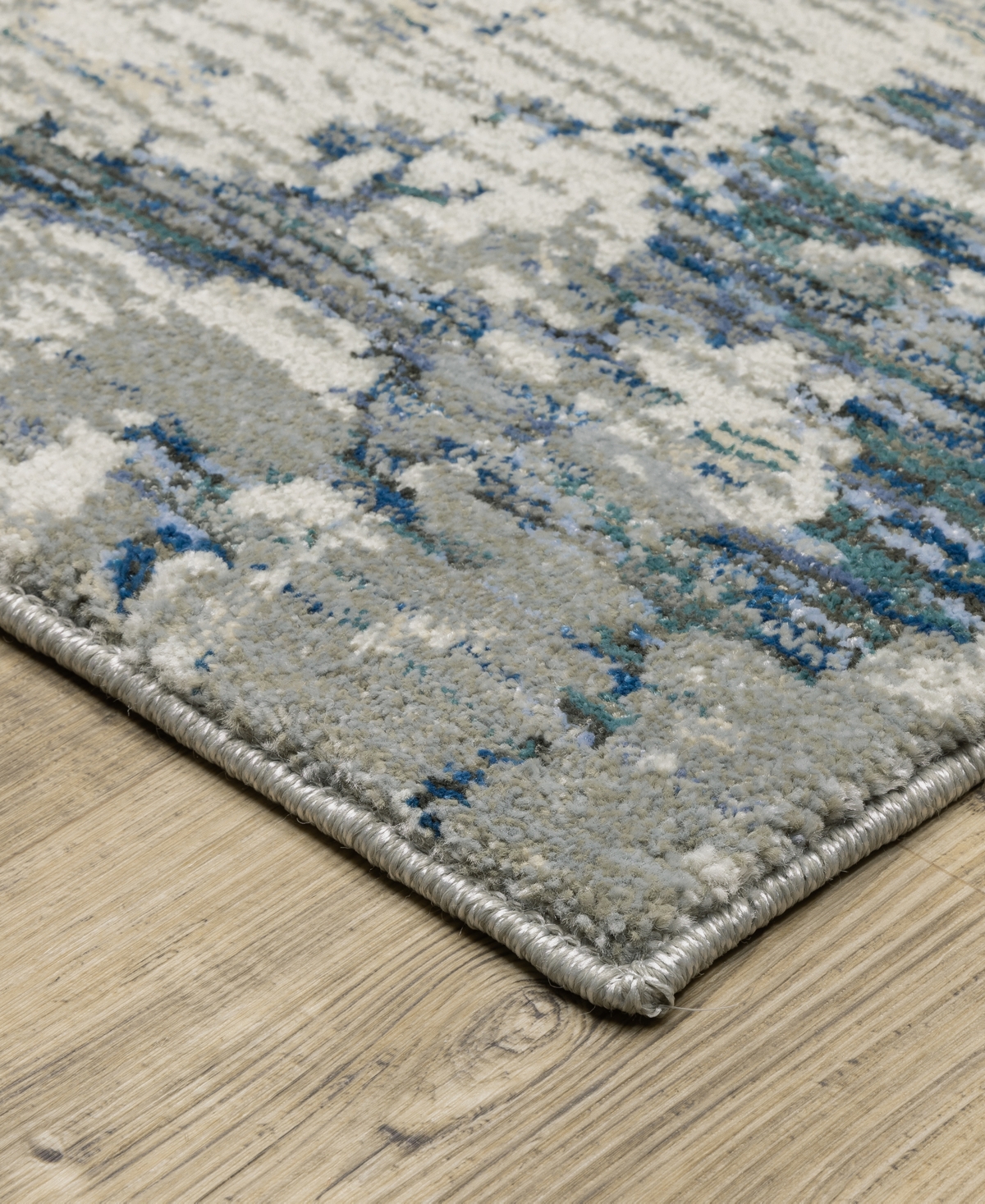 Shop Jhb Design Strata Str08 2'3" X 8' Runner Area Rug In Gray,blue