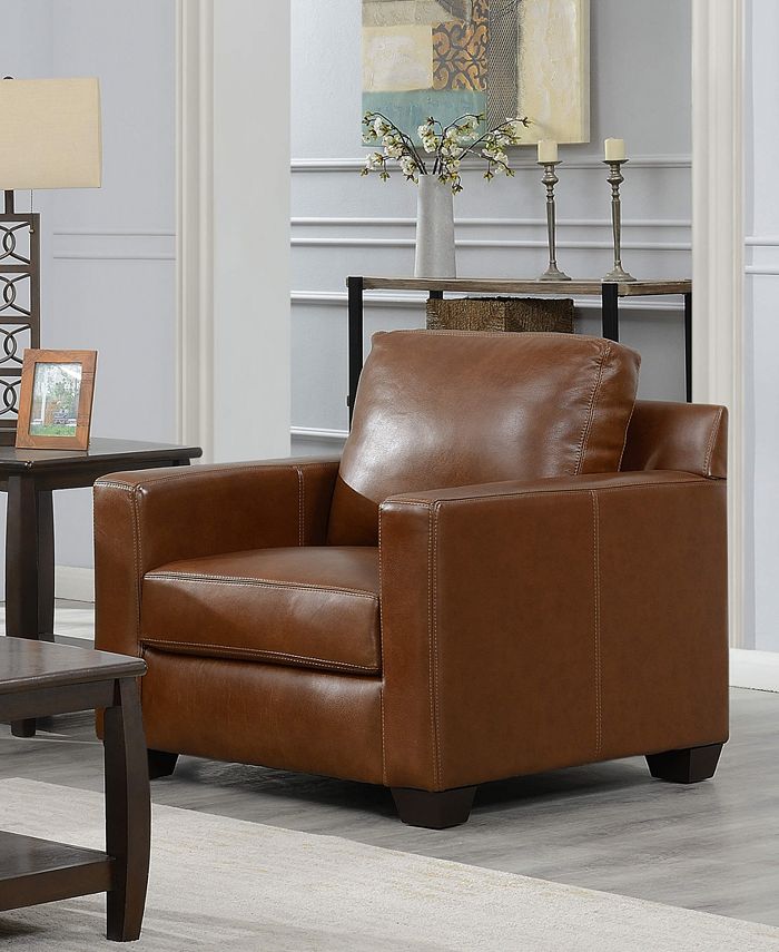Macys leather online armchair
