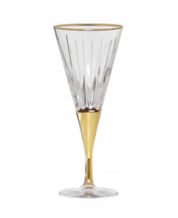 4-Piece: Berkware Tall Wine Glasses with Gold Tone Rim