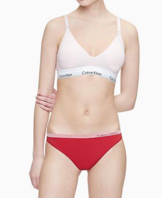 calvin klein women's modern cotton lightly lined triangle nursing bra