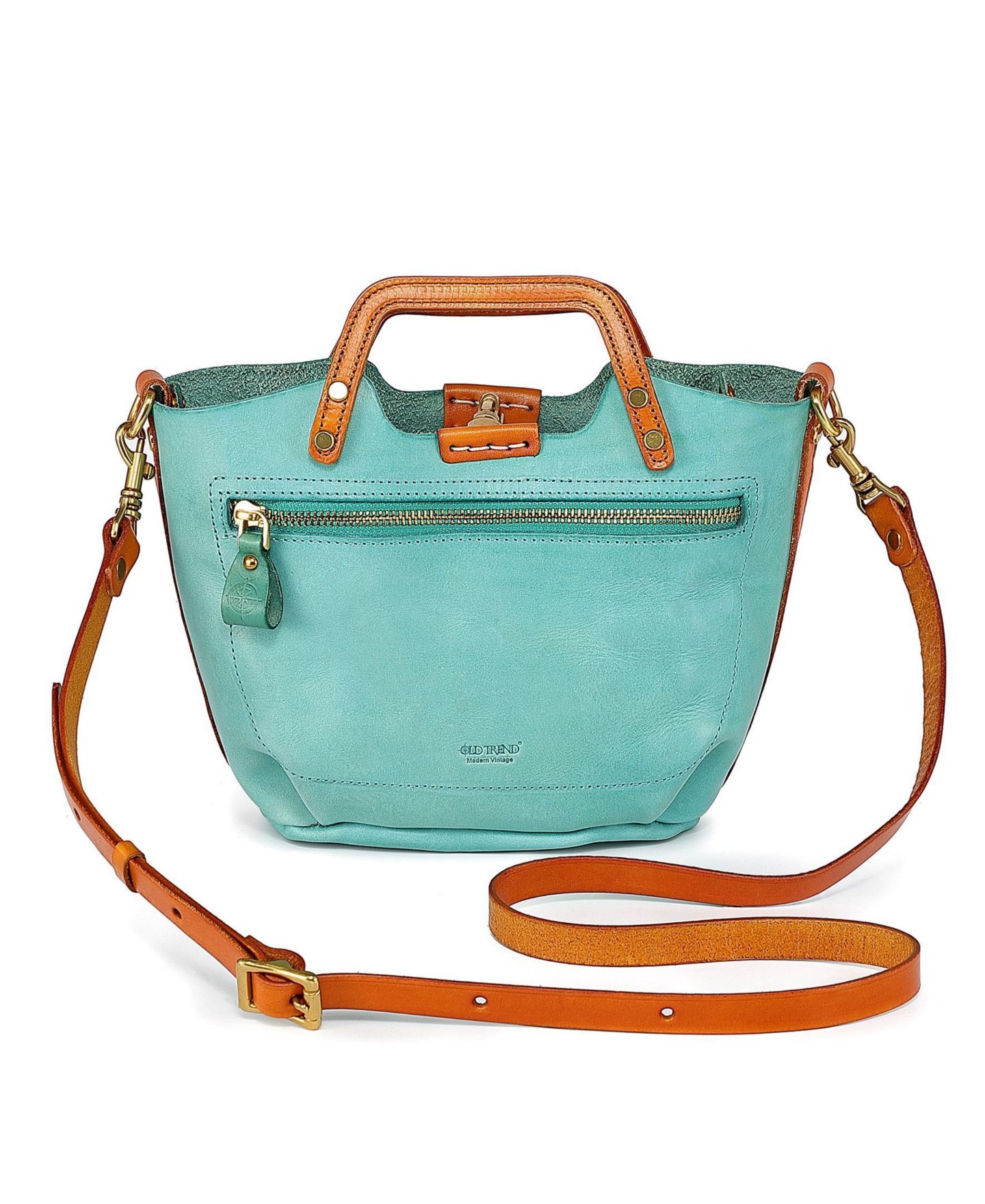 Женская сумка OLD TREND Genuine Leather Sprout Land Mini, цвет: Аквамариновый — фото 6