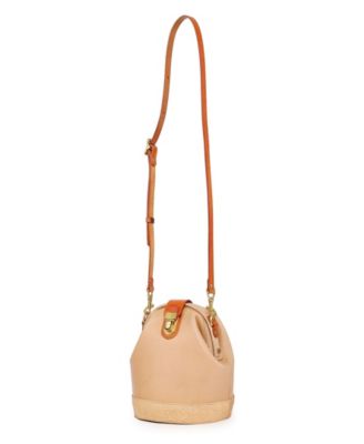 Women's Genuine Leather Doctor Bucket Crossbody Convertible Bag