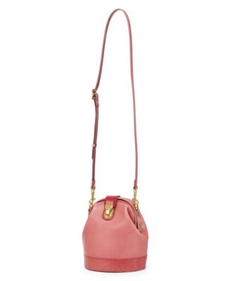 Women's Genuine Leather Doctor Bucket Crossbody Convertible Bag