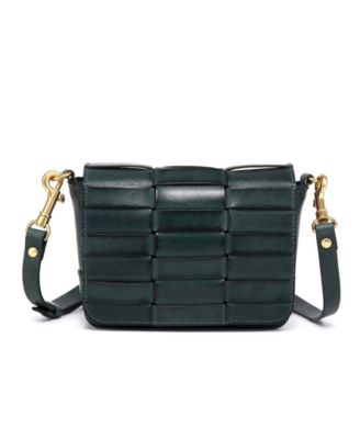 Lupine Mini Woven Leather Crossbody Bag