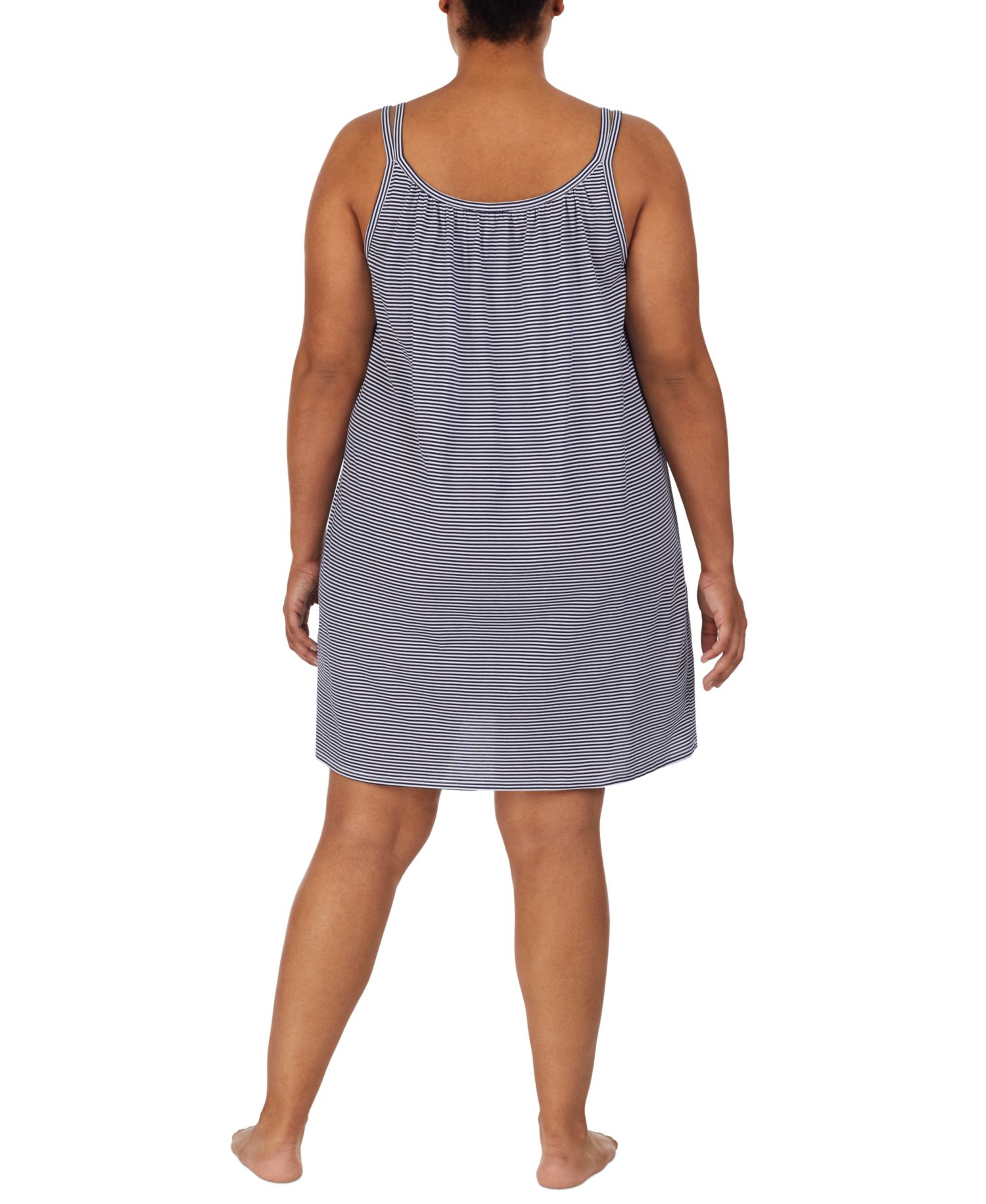 Cotton Knit Double-Strap Nightgown