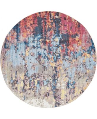 Chelsea Downtown Jzd009 Multi 8' x 8' Round Rug