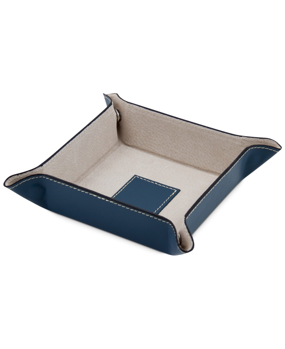 Snap Leather Valet Tray - Royal Blue