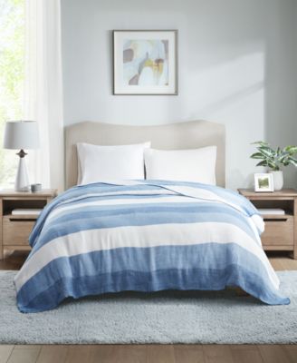 Charter Club - Yarn Dye Stripe Full/Queen Blanket, Created for Macy's