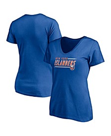 Women's Royal New York Islanders Plus Size Mascot In Bounds V-Neck T-shirt