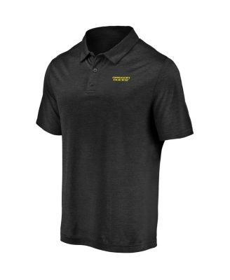 Men's Black Oregon Ducks Primary Logo Striated Polo Shirt