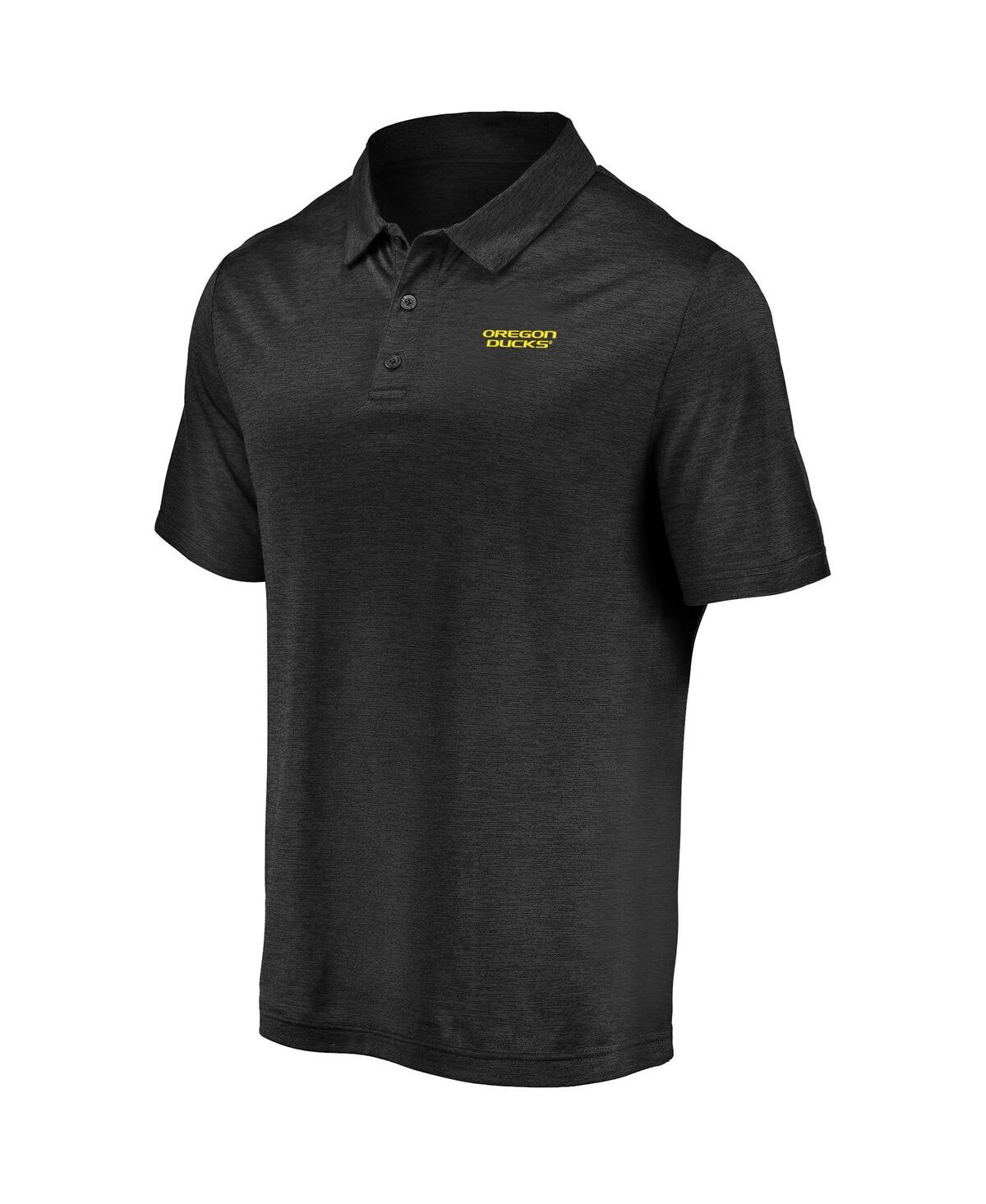 Men's FanaticsOregon Ducks Primary Logo Striated Polo Shirt - Black
