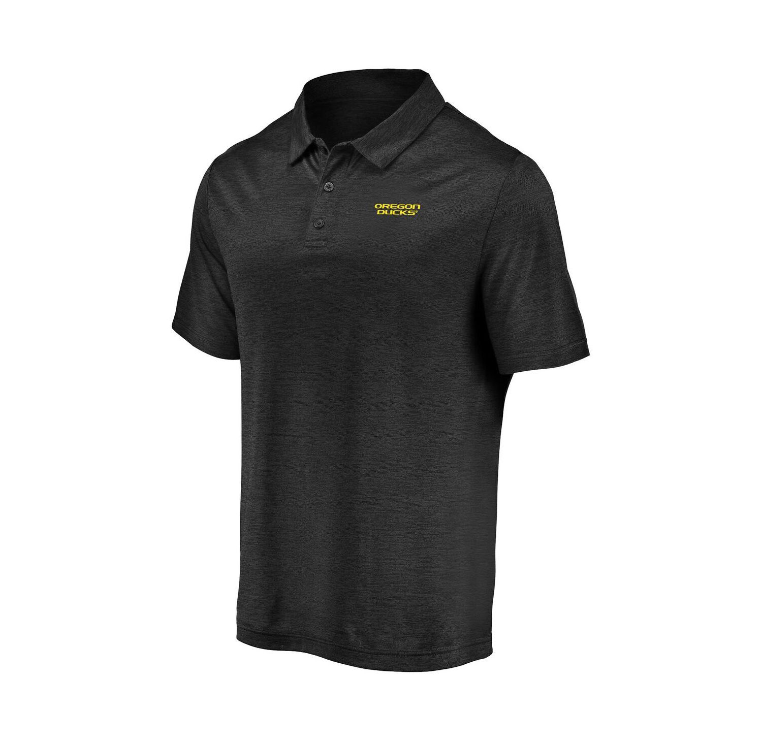 Men's Black Oregon Ducks Primary Logo Striated Polo Shirt