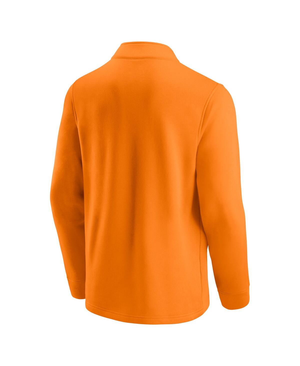 Men's Fanatics Heathered Gray Tennessee Volunteers Primary Logo Quarter-Zip Jacket - Heathered Gray