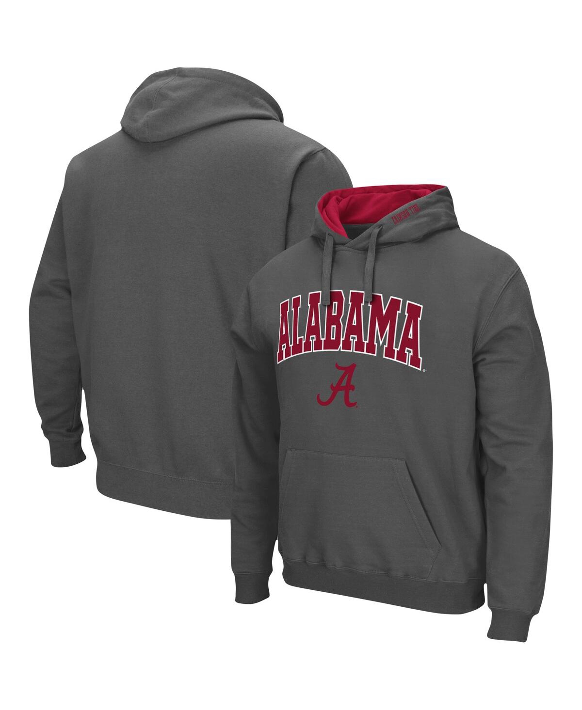 Colosseum Men's  Charcoal Alabama Crimson Tide Arch And Logo 3.0 Pullover Hoodie In Charcoal