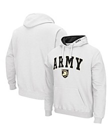Men's White Army Black Knights Arch and Logo 3.0 Pullover Hoodie
