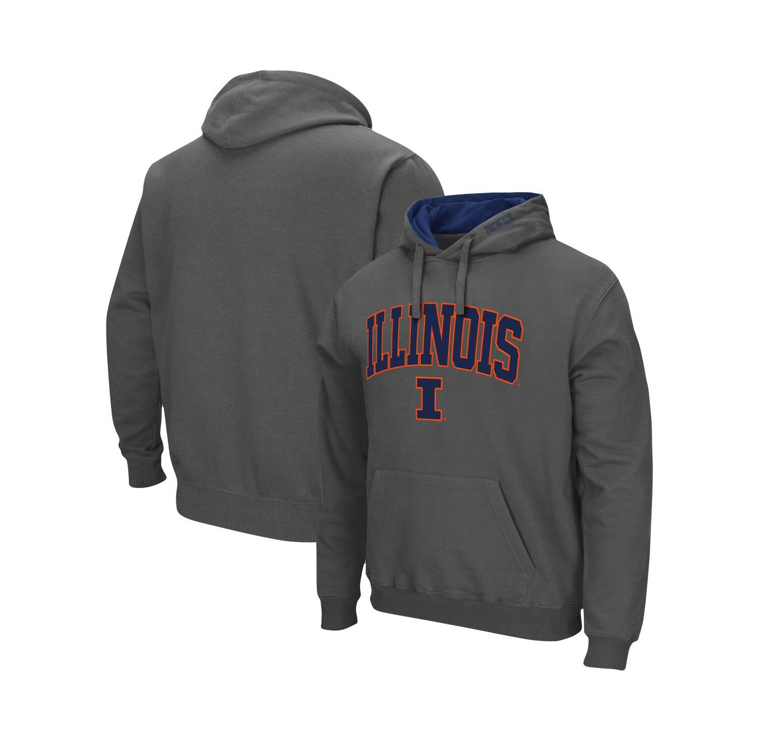 Men's Illinois Fighting Illini Arch and Logo 3.0 Pullover Hoodie
