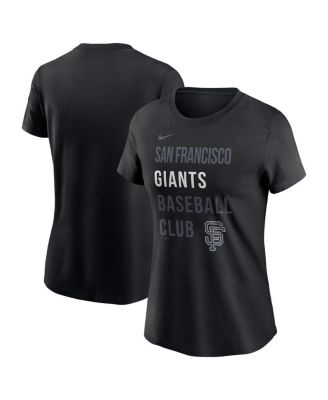 Nike Women's Black San Francisco Giants Baseball Club T-shirt - Macy's
