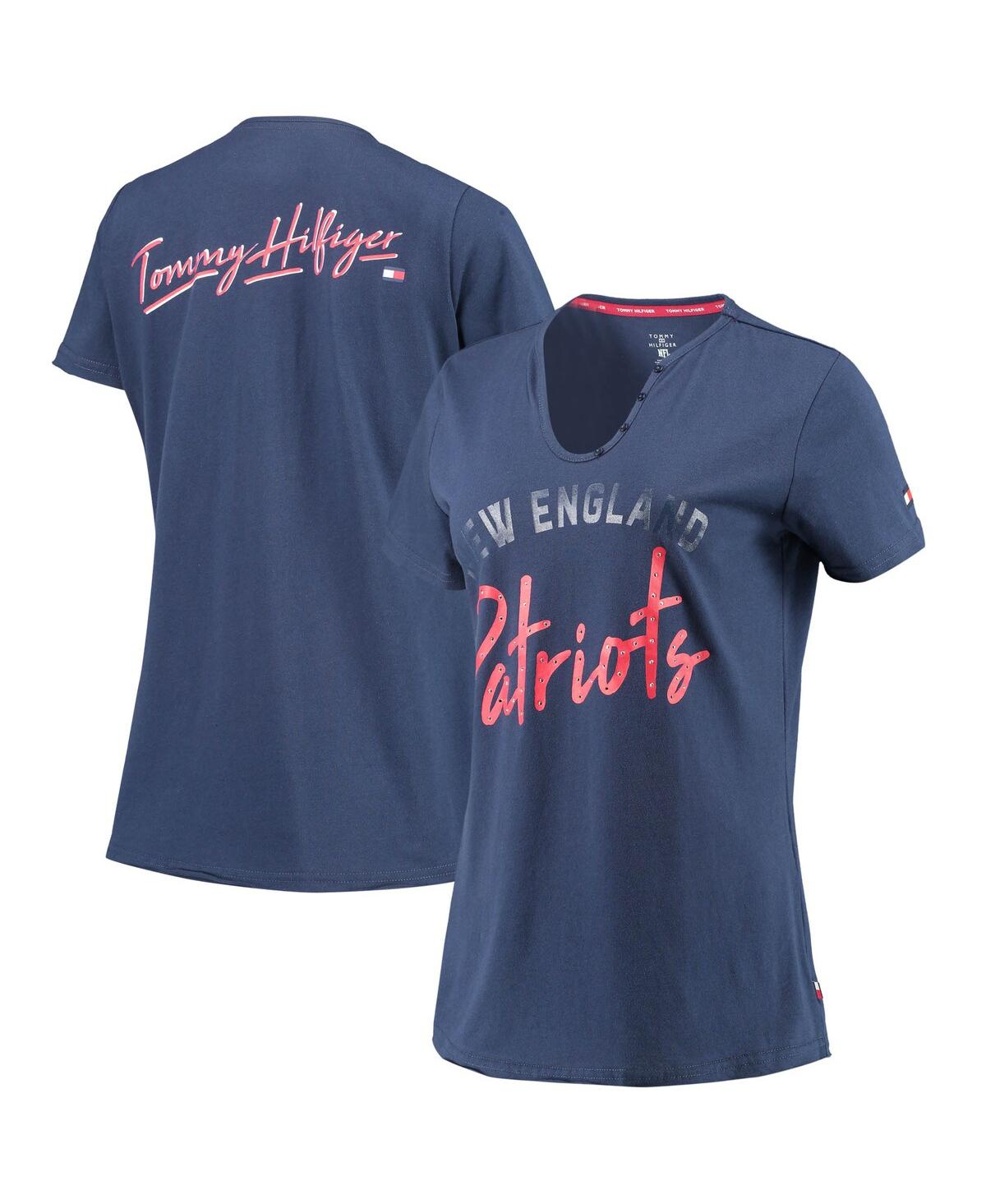 Women's Tommy Hilfiger SportNew England Patriots Riley V-Neck T-shirt - Navy