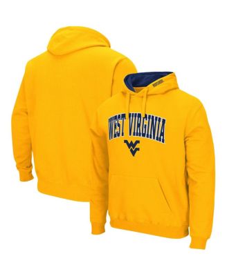 Men's Gold West Virginia Mountaineers Arch and Logo 3.0 Pullover Hoodie