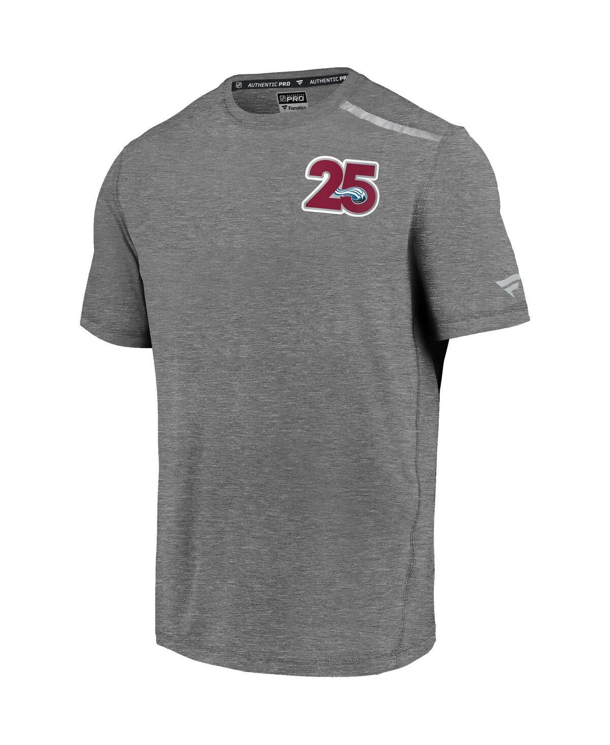 Men's FanaticsColorado Avalanche 25th Season Logo T-shirt - Heathered Gray