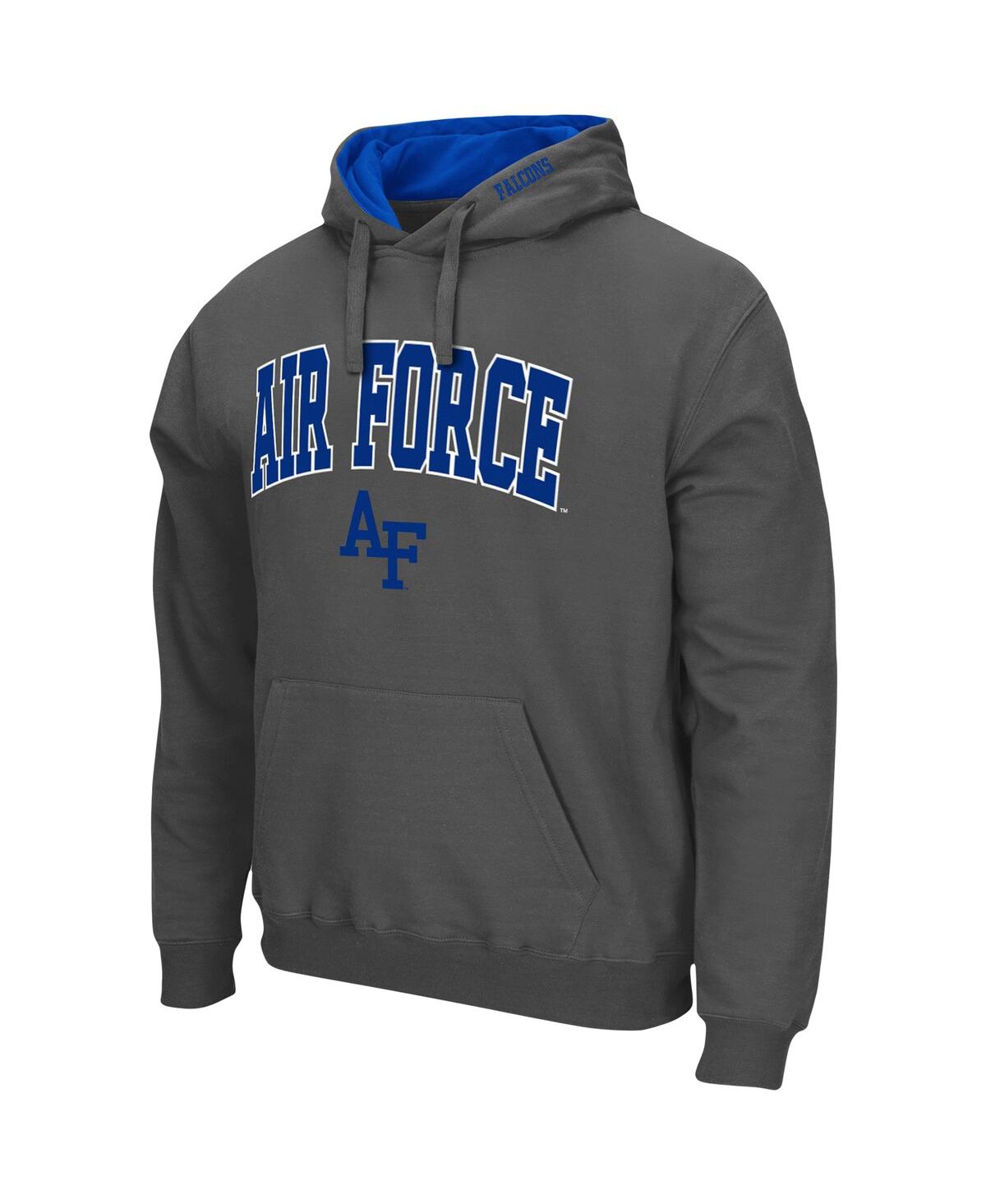 Shop Colosseum Men's  Charcoal Air Force Falcons Arch And Logo 3.0 Pullover Hoodie