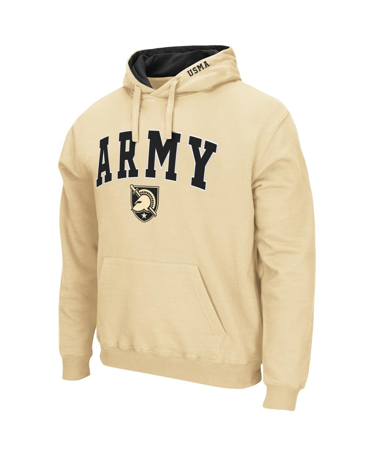 Colosseum Men's  Gold Army Black Knights Arch And Logo 3.0 Pullover Hoodie In Gold