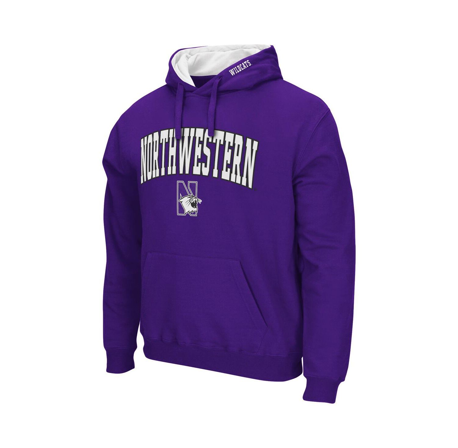 Men's Purple Northwestern Wildcats Arch and Logo 3.0 Pullover Hoodie