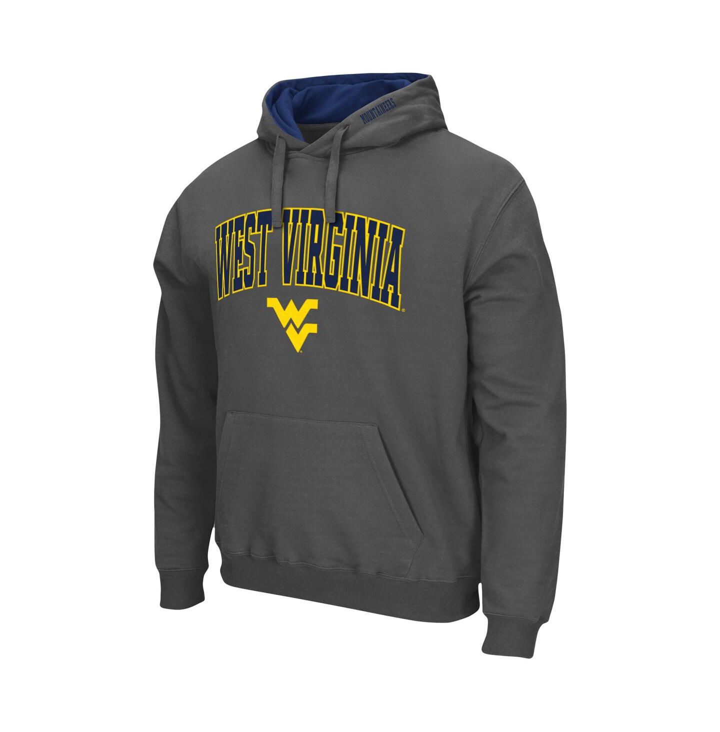 Мужское худи Colosseum West Virginia Mountaineers Arch and Logo 3.0 Pullover, цвет: Угольный — фото 2